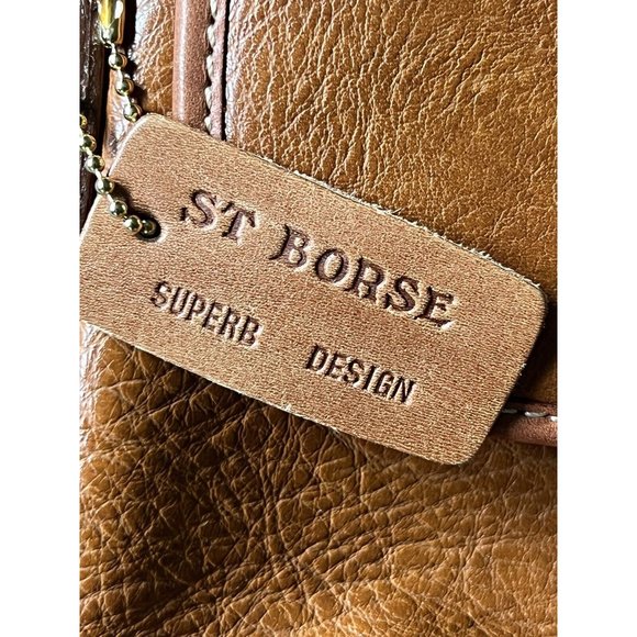 Vintage Saint Borse Leather Purse Handbag Brown Adjustable Strap - Picture 6 of 11